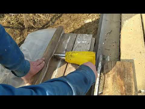 Клеим пленку для парника строительным феном. Как правильно нарастить пленку для парника.