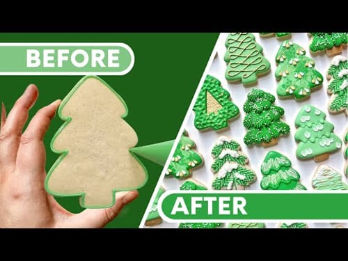 How to Decorate 8 Christmas Tree Cookies ~ Christmas Cookie Decorating