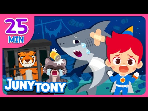 Protect My Animal Friends🐼 | 🌎Save the Earth Compilation +25min | Animal Songs for Kids | JunyTony