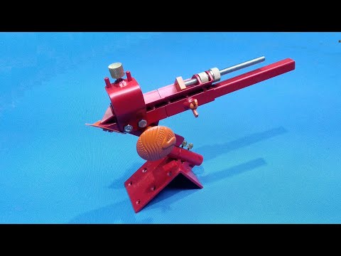 Curvilinear sharpening of drills. A device for sharpening drills.