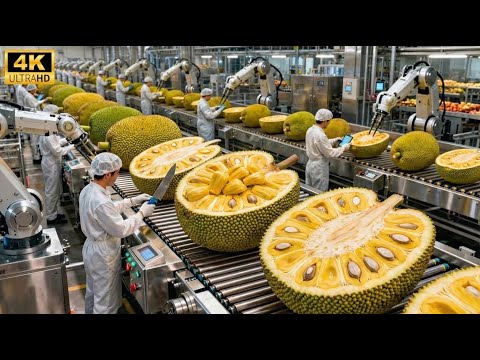 Inside a Modern Jackfruit Factory: From Whole Jackfruits to Ready-to-Eat Fruit Packs (Full Process)