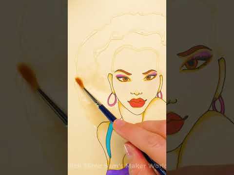 Glittery Rainbow Afro! 🌈✨ So Cool #ArtHacks #Crafts #Rainbow