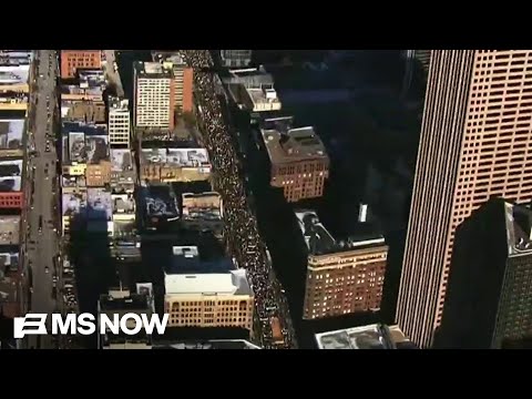 Massive protests underway in downtown Minneapolis in the wake of ICE killings