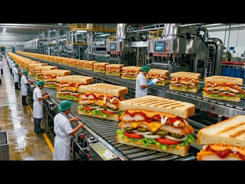 How a Spicy Sandwich Is Made | From Ingredients to Mouthwatering Masterpiece | Full Process
