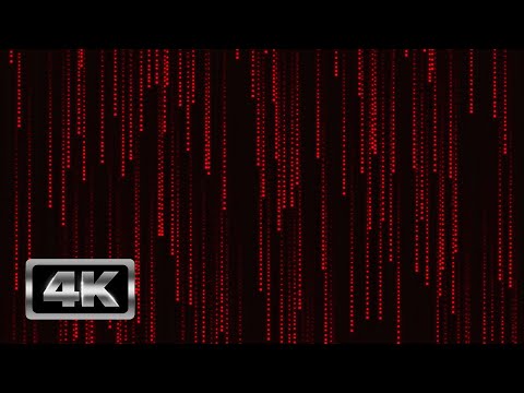 Falling Red Pixels - 1 Hour Matrix Effect TV Screensaver and Live Wallpaper 4K