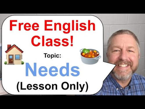 Free English Class! Topic: Needs π²π π Let's Learn English! (Lesson Only)