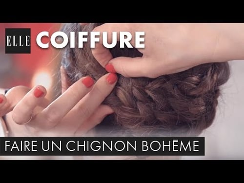Tuto - Comment faire un chignon bohème I ELLE Coiffure