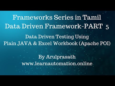 Selenium Frameworks | Data-Driven | PART - 5 | Java & Excel Workbook | Using POI library