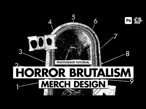 Creating a HORROR BRUTALISM shirt design