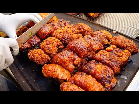 야채 비법소스와 돌돌 말아 바삭하게 오븐에 구워낸 삼겹살 샌드위치 | Baked Crispy Aged Pork Belly | Taiwanese Street Food