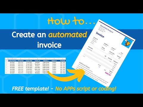 How to | Create an automated Invoice | Google Sheets / Excel