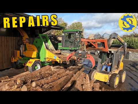 Repairing Forklift Wheel & Timber Grab - Wood Chipper Project