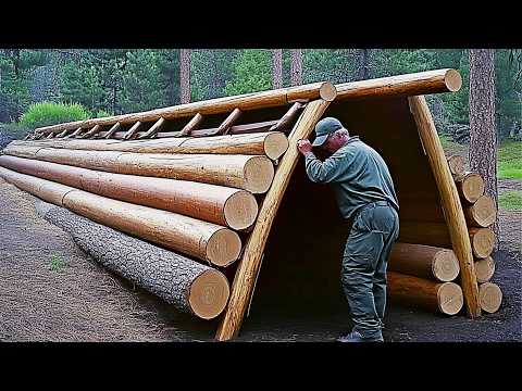 Man Builds UNDERGROUND Log DUGOUT in the Forest | Start to Finish by @Копаю Как Хочу