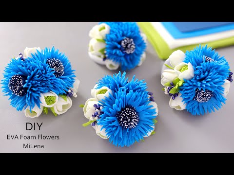 💙 DIY Beautiful Foam Flowers