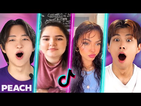 Koreans React To Glow Up TikToks For The First Time! | Peach Korea