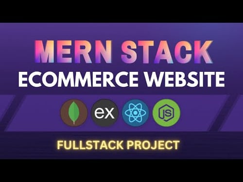 MERN Ecommerce App With Authentication - Build A React Advanced Project