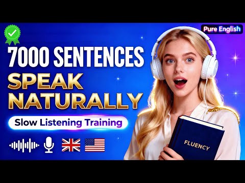 Speak English Naturally | 7000 Slow Sentences Training