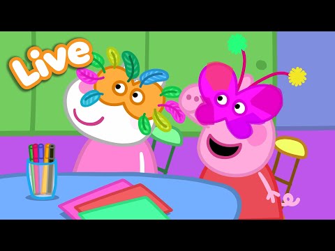 🔴 LIVE 24/7: Peppa Pig Playtime Fun! 👗🌈 | Peppa Pig's Pretend Play | FULL EPISODES