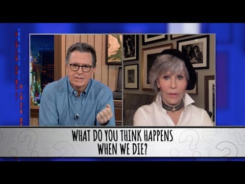 Jane Fonda Takes The Colbert Questionert