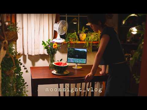 Living alone Korea. Farewell summer, watermelon hwachae | Rainy day Namsan. pre demolition apartment