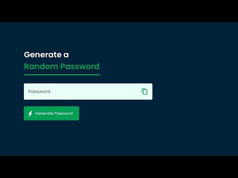 How To Generate a Random Password Using JavaScript | Password Generator JavaScript Project