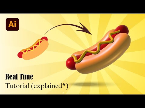 Making Vector 3D Icon From Flat Using 3D Inflate Tool in Adobe Illustrator.