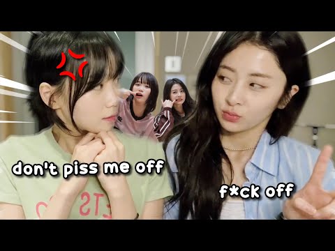 chaewon and yunjin being each other's biggest opps for 12 minutes