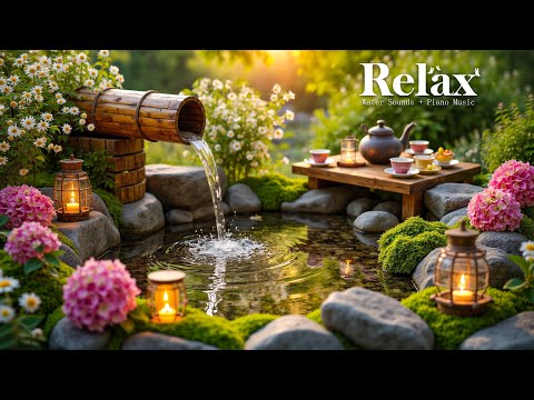 Healing Piano with Flowing Water Sounds 🌿 Insomnia Relief, Calm Anxiety & Depression, Deep Sleep