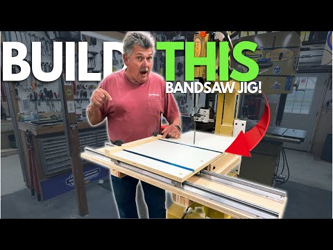 DIY Sliding Table Jig For Your Bandsaw | Perfect Crosscuts Every Time!