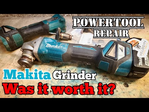 Repairing A Makita DGA463 cordless Grinder with a lot of internal damage. Was it even worth it??