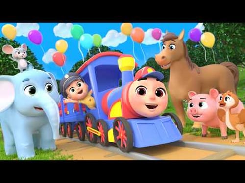 Train Choo Choo (Safari Animals)+More Newborn Educational Nursery Rhymes & Kids Songs