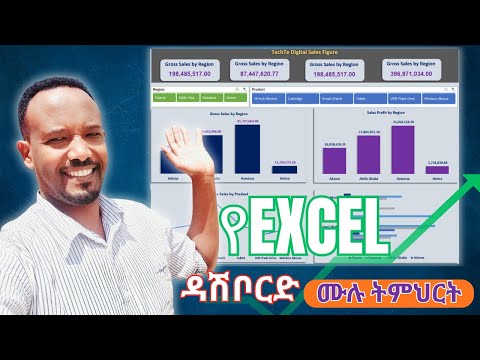 የMicrosoft Excel ዳሽቦርድ አሰራር ሙሉ ትምህርት | Excel Dynamic Dashboard Tutorial