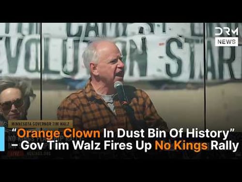 Powerful Address: Minnesota Governor Tim Walz Speaks At " NO KINGS" Rally| DRM News | AC1F
