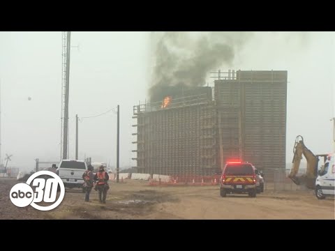 California high-speed rail construction site catches fire in southeast Fresno