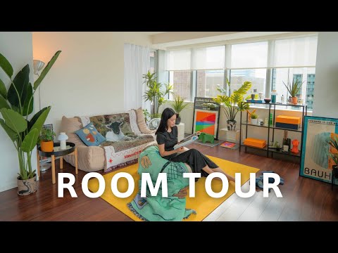 【ROOM TOUR】Mid-century 1LDK with yellow as the base color | Japanese