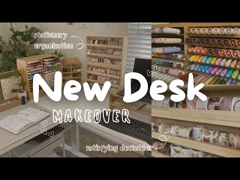 Organizing *ALL* My Stationery + New Desk Tour!💫📌 New Year Office Reset Ft. Liene