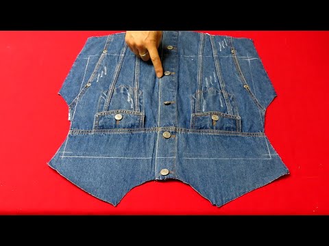DIY"안입는 청자켓"으로 "유니크한 토트백" 만드는 방법!/denim jacket tote bag/made of old jacket