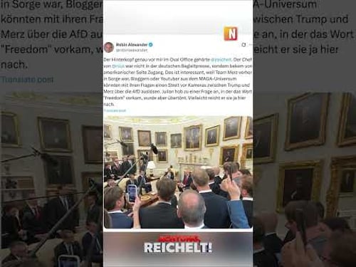 Merz hatte in Washington Sorge vor kritischen Fragen #nius #achtungreichelt #merz #ovaloffice