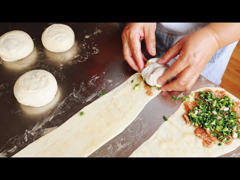 最受歡迎的香酥肉餅食譜。烤箱、平底鍋2種方法❗️提前準備好麵團,10分鐘完成製作,快速而美味的早餐【阿栗食譜402】