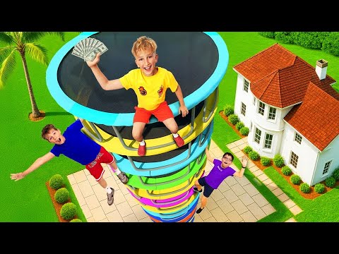 LAST TO LEAVE TRAMPOLINE TOWER WINS $10,000!