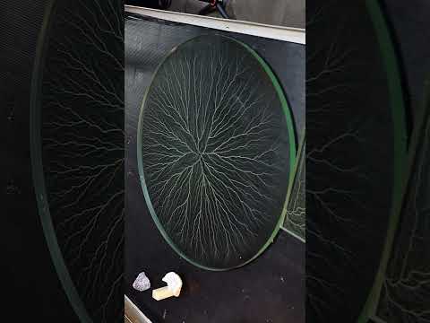 Massive Lightning Strike in Acrylic Disk #experiment #chemistry #wow #lightning #science #cool