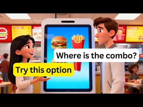 10 Easy English Conversations for Ordering Fast Food Part 1 | Real Life Dialogues A1-A2