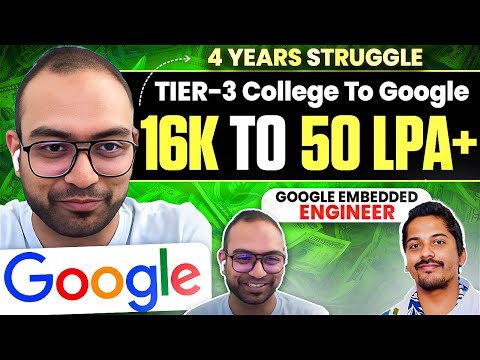 From Tier 3 college to Google | Earns 50 LPA+ | Embedded Engineer | All About Success @pyjamabrah