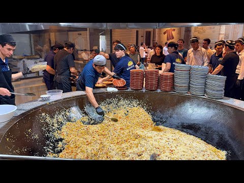 UNREAL! Every day 1200 kilos UZBEK WEDDING PILAF | Best POPULAR Food in Uzbekistan
