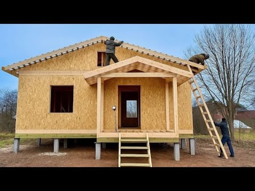 Man 250 Days Building My Dream Cabin. From Start to Finish | Step by Step in One Video.
