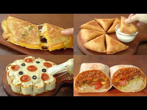 베스트 또띠아 요리 7가지 :: 치킨퀘사디아, 소고기부리또, 감자타코, 프라이드퀘사디아, 타코벨, 또띠아롤피자, 양배추 토스트 :: Best Tortilla Recipe