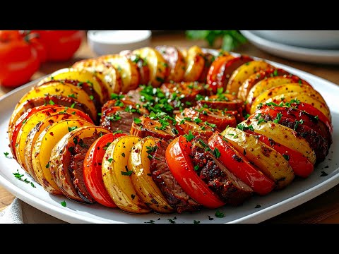 Schnelles Kartoffelrezept mit Fleisch für jede party! Bestes Dinner in Minuten!