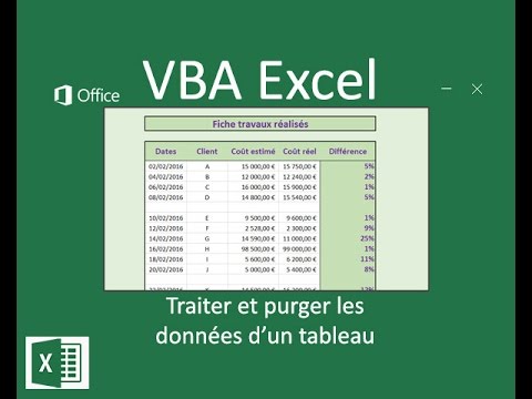 Purger et nettoyer des tableaux Excel en VBA