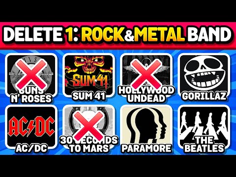 Delete ONE Band Per Epic Rock and Metal Songs | Music Quiz