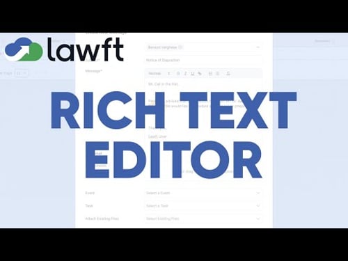 How to Use the Rich Text Editor | Lawft